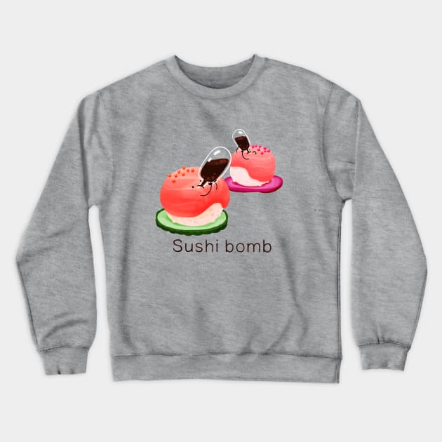 Sushi Bomb Crewneck Sweatshirt by BBvineart